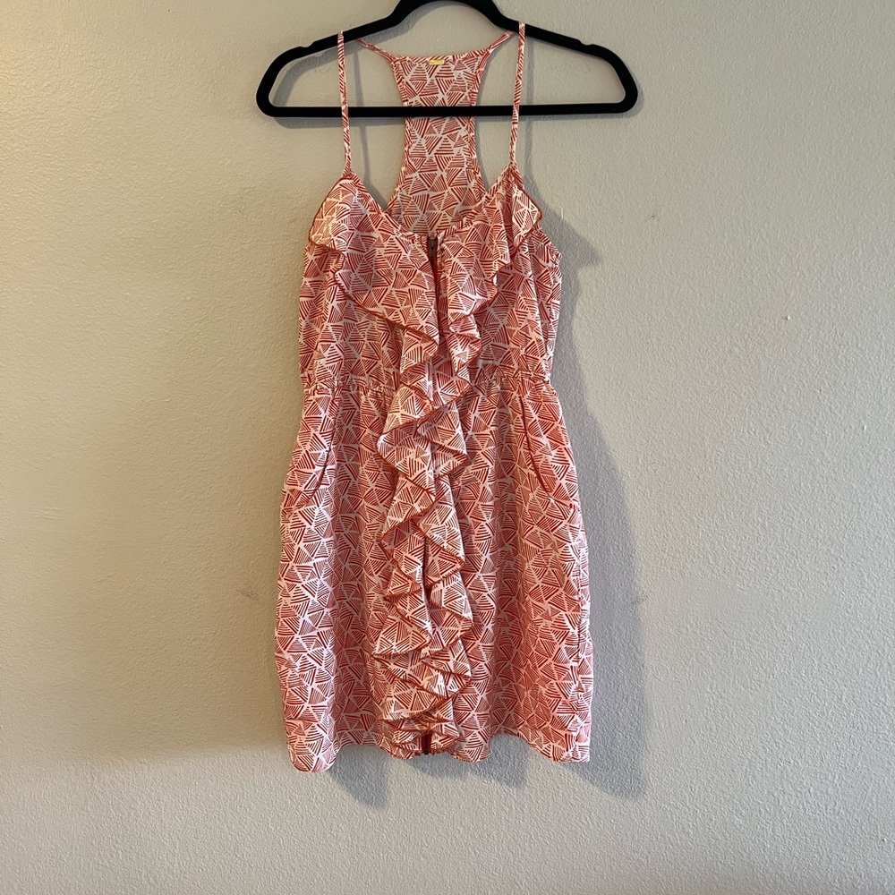 Pink Geometric Patterned Dress